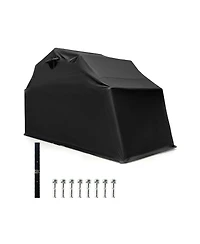 Skonyon Outdoor Motorcycle Shelter Waterproof Motorbike Storage Tent with Cover-Black