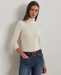 Lauren Ralph Ribbed Turtleneck Sweater