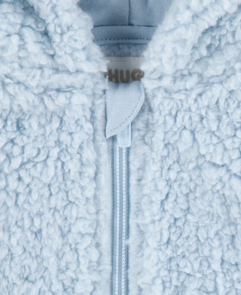 Huggies Baby Boys Sherpa Jacket, Bodysuit and Pants 3-Piece Set