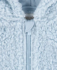 Huggies Baby Boys Sherpa Jacket, Bodysuit and Pants 3-Piece Set