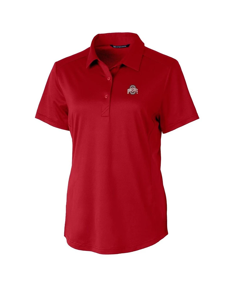 Cutter & Buck Women's Ohio State Buckeyes Prospect Textured Stretch Polo