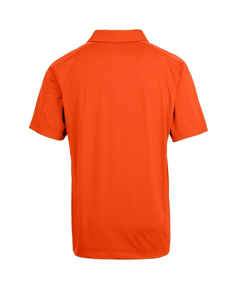 Cutter & Buck Orange Virginia Cavaliers Vintage Primary Team Logo Prospect Textured Stretch Polo