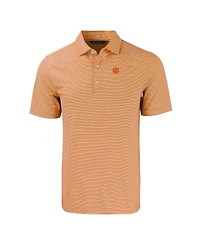Cutter & Buck Men's Clemson Tigers Forge Eco Double Stripe Stretch Polo