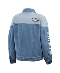 Wear by Erin Andrews Women's New Orleans Saints Full-Button Denim Jacket