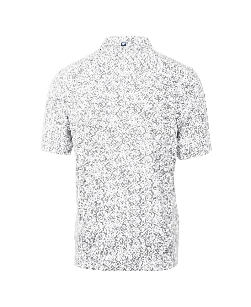 Cutter & Buck Men's Gray/White South Carolina Gamecocks Vault DryTec Virtue Eco Pique Botanical Print Polo