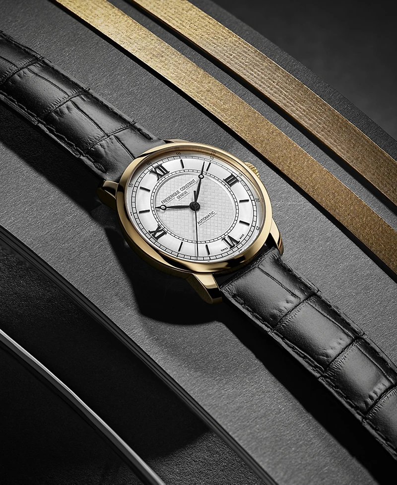 Frederique Constant Men's Swiss Automatic Classics Premiere Leather Strap Watch 39mm