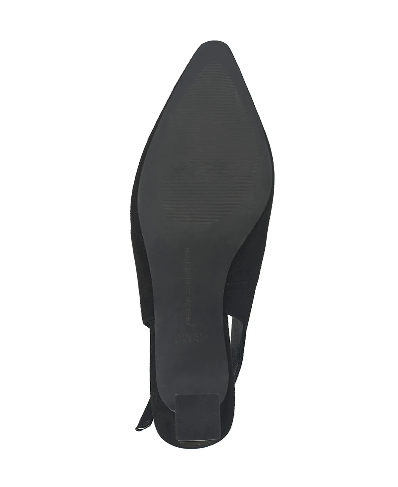 French Connection Women's Wesley Slingback Cube Block Heel