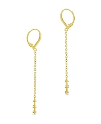 Sterling Forever Rose Petal Long Drop Earrings