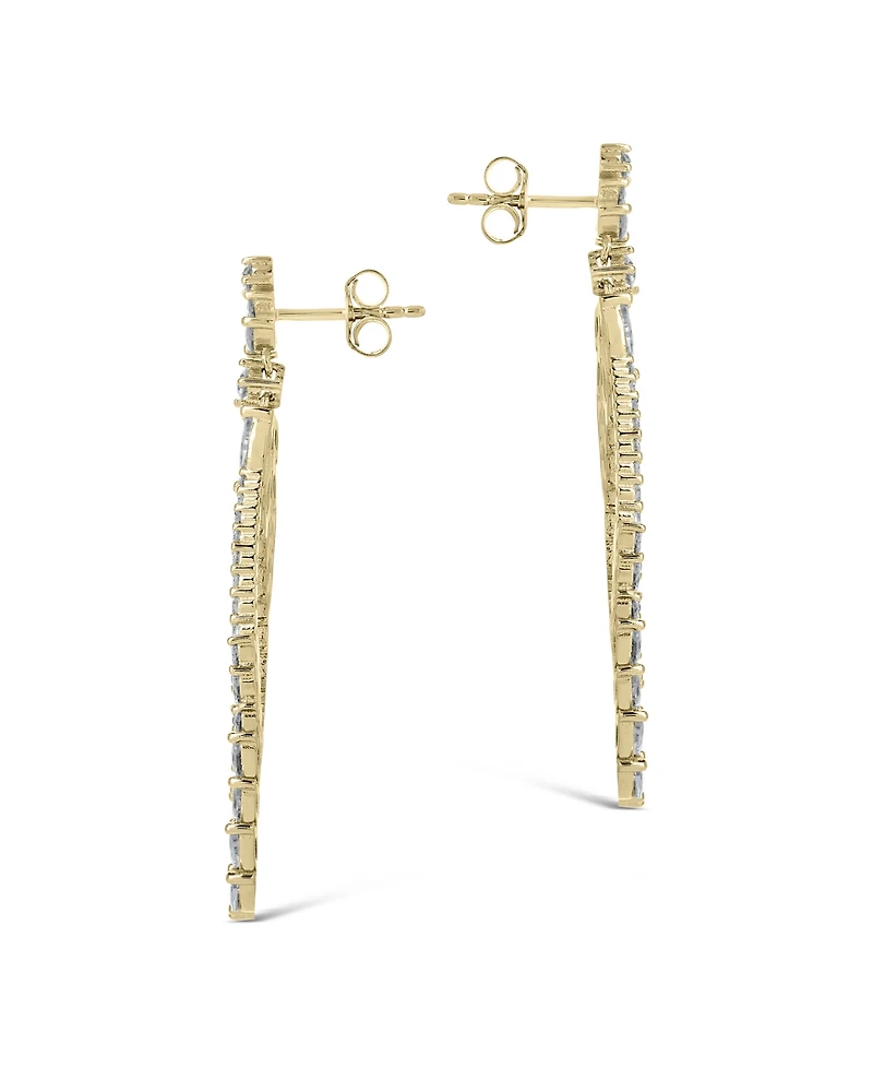Sterling Forever Gail Statement Cubic Zirconia Drop Earrings