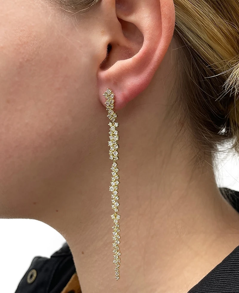 Sterling Forever Audrina Cubic Zirconia Drop Earrings