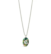 Sterling Forever Carrie Cubic Zirconia Abalone Night Sky Pendant Necklace