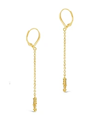 Sterling Forever Rose Petal Long Drop Earrings