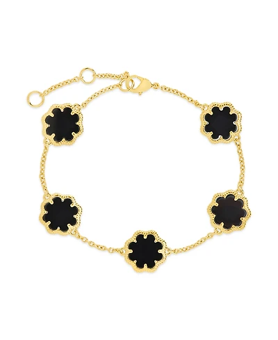 Sterling Forever Rose Petal Station Bracelet