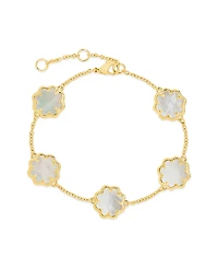 Sterling Forever Rose Petal Station Bracelet