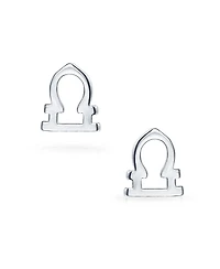 Bling Jewelry Tiny Simple Libra Astrology Horoscope Zodiac Stud Earrings .925 Sterling Silver