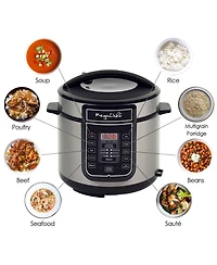 Megachef 6 Quart Digital Pressure Cooker with 14 Pre-set Multi Function Features