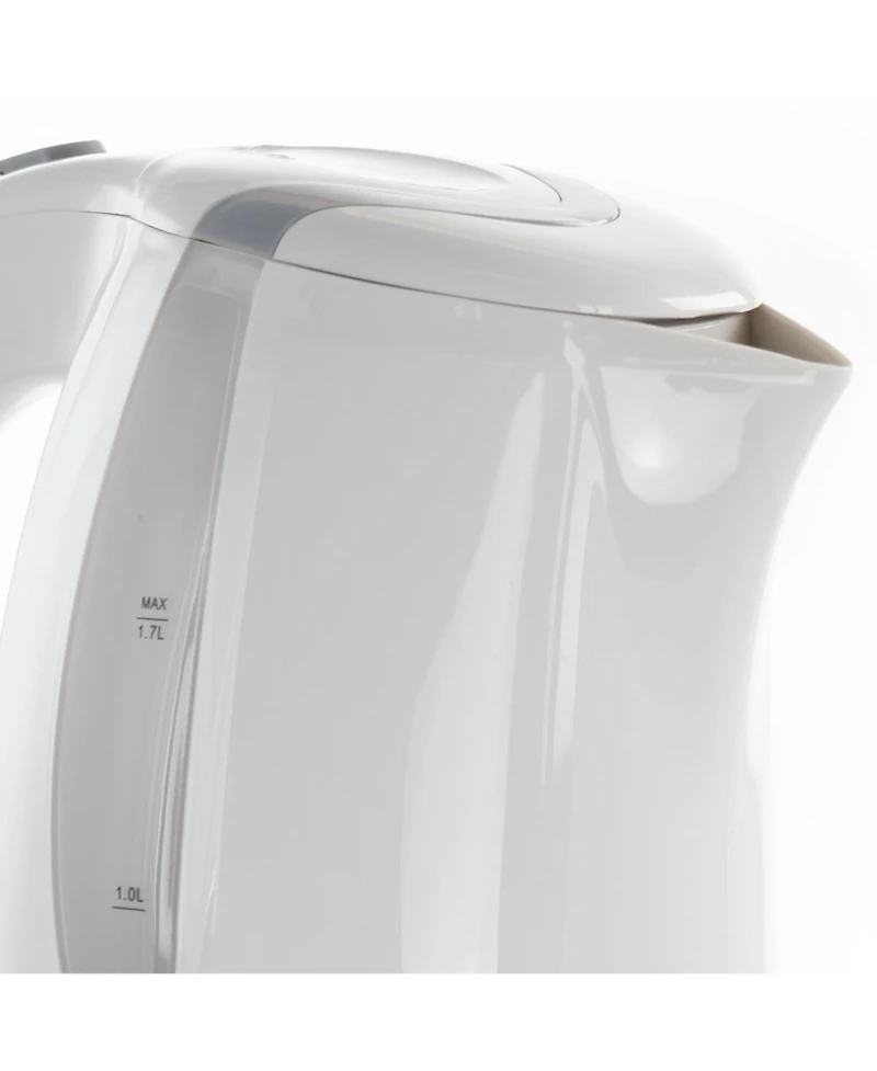 MegaChef 1.7 Quart Plastic Electric Tea Kettle- White