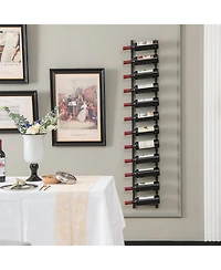 Sugift 12-Bottle Rustproof Wall-Mounted Wine Rack