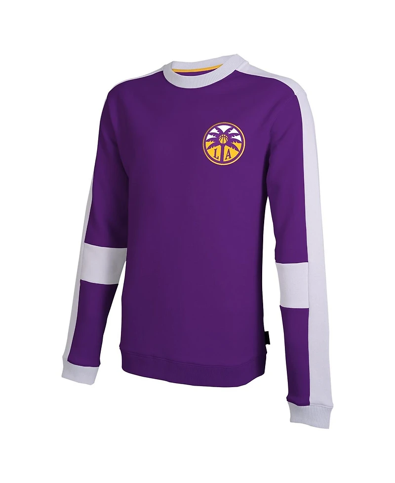 Stadium Essentials Men's and Women's Purple Los Angeles Sparks Half Time Long Sleeve T-Shirt