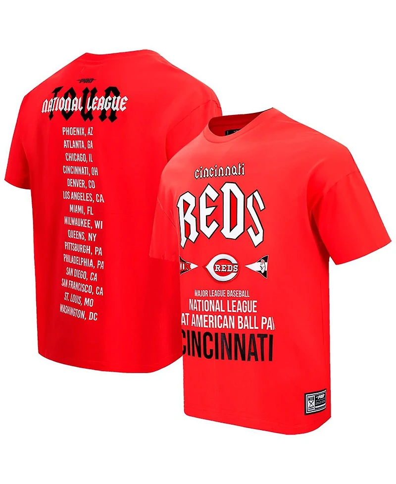 Pro Standard Men's Red Cincinnati Reds Oversized City Tour T-Shirt