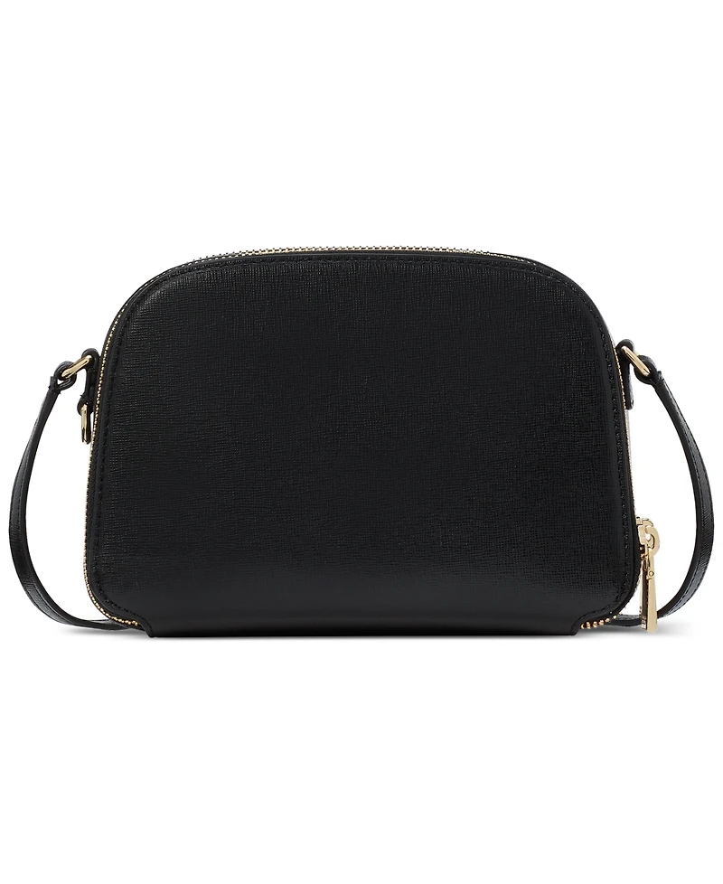 kate spade new york Devin Saffiano Leather Double Zip Dome Crossbody Bag