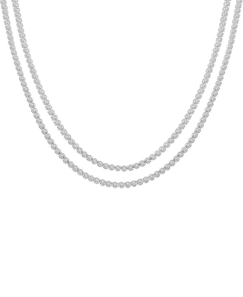 Wrapped in Love Diamond Two Layer 17" Tennis Necklace (5 ct. t.w.) in 10k White Gold or 10k Yellow Gold, Created for Macy's