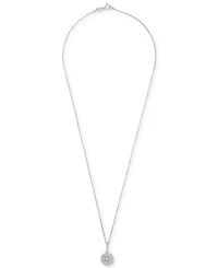 Diamond Double Halo 18" Pendant Necklace (1/4 ct. t.w.) in Sterling Silver, Created for Macy's