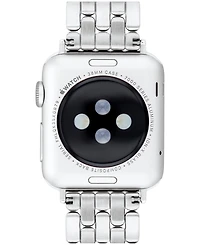 Coach Women's Silver Stainless Steel with Crystals Apple Watch Strap for 38mm, 40mm, 41mm