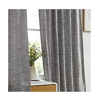 Hlc.me Easton Jacquard Slub Texture - Privacy Curtains with Back Tab Rod Pocket Lightweight Window Curtains Panels