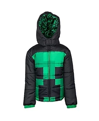 Minecraft Boys Zip Up Winter Coat Puffer Jacket