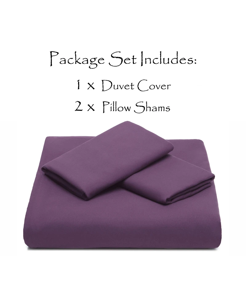 Chanasya Premium Solid Duvet Cover Set