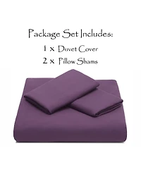 Chanasya Premium Solid Duvet Cover Set