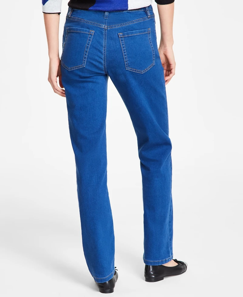 Jones New York Petite Lexington Straight-Leg Denim Jeans