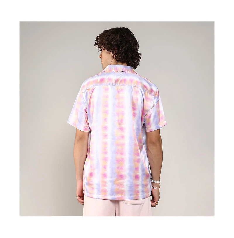 Men's Lavender & Pale Orange Relaxed Ombre Shirt