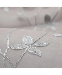 Chanasya Premium Embroidered Vine Curtains - Sheer for Living Room, Bedroom, Kitchen 52" x 96" White, 2 Panels