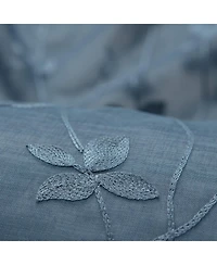 Chanasya Premium Embroidered Vine Curtains - Sheer for Living Room, Bedroom, Kitchen 52" x 108" White, 2 Panels