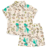 Toy Story Baby Boys Cotton Gauze Matching Family Button Down Shirt Shorts Outfit Set