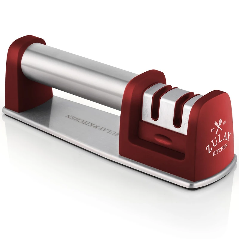 Premium Quality Knife Sharpener for Straight and Serrated Knives Stainless Steel Ceramic and Tungsten