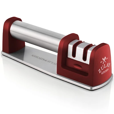 Premium Quality Knife Sharpener for Straight and Serrated Knives Stainless Steel Ceramic and Tungsten