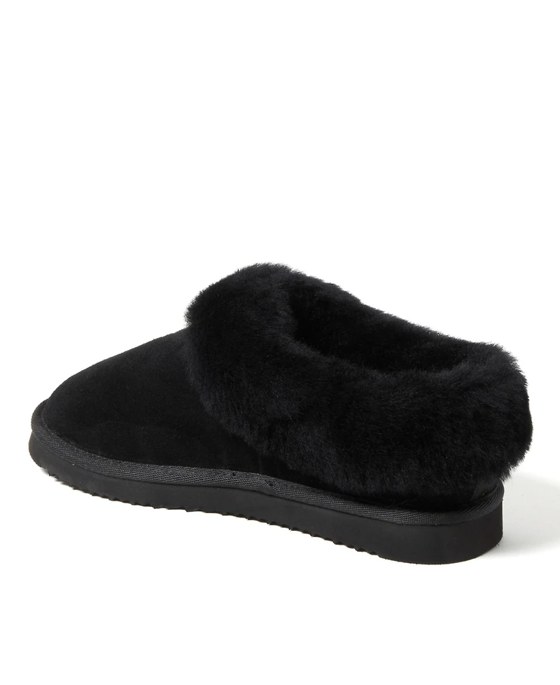 Fireside by Dearfoams Women's Adelaide Genuine Shearling Clog Slipper