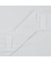 Chanasya Premium 2-Panel Diamond Textured Semi Sheer Curtain Panels - 3-in-1 Back Tab, Rod Pocket