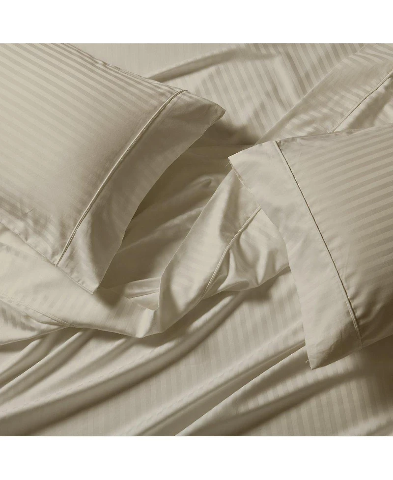 Extra Deep Pockets (22 inches) Stripe 650 Easy Care Sheet sets, California King