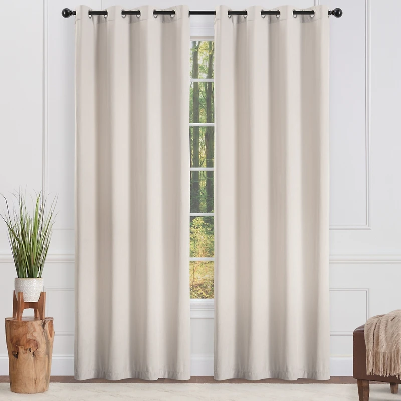 Chanasya Premium Taupe Velvet Curtains Panel Set 2 -Piece