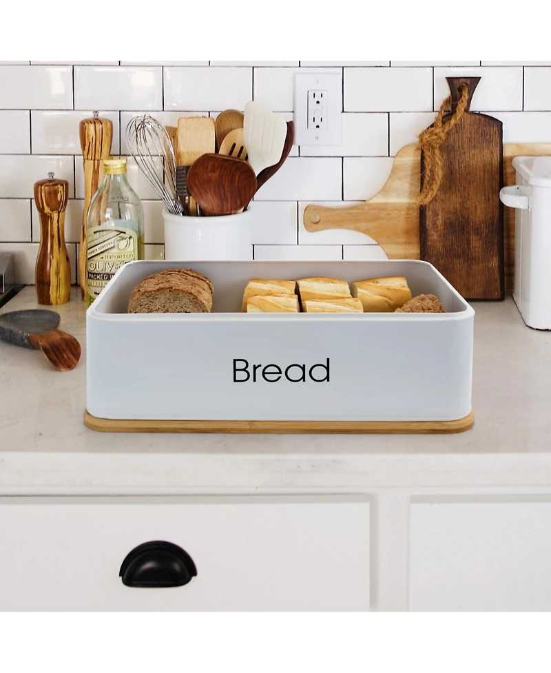 MegaChef Kitchen Food Storage and Organization 4 Piece Canister Set in White