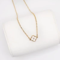 Bowood Lane Non-Tarnishing Mother of Pearl Clover Necklace