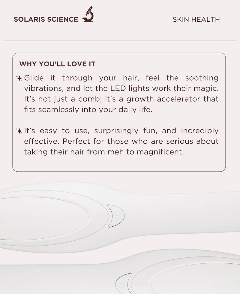 Intensive Hair and Scalp Led Light Therapy Hair Brush