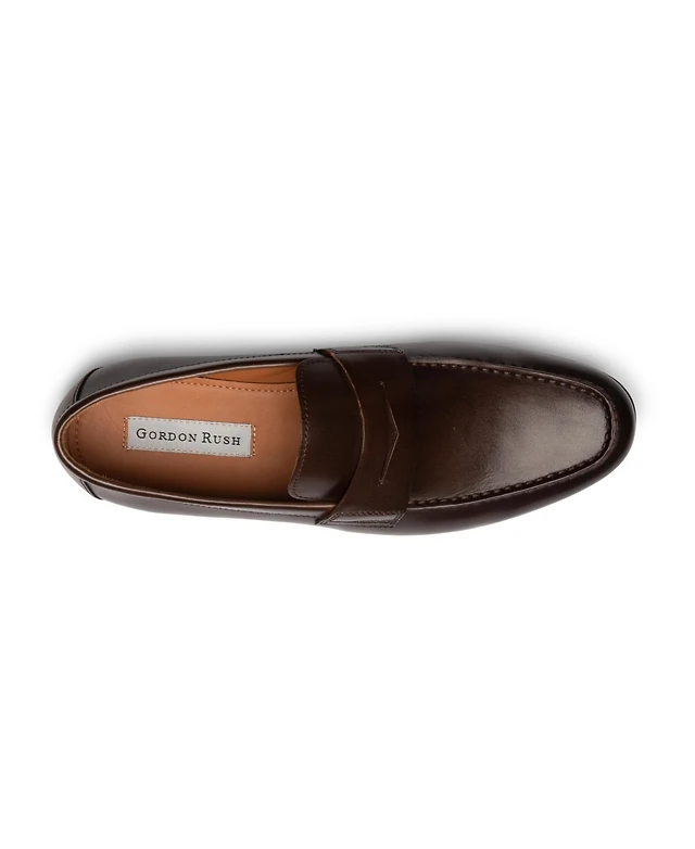 Gordon Rush Brown Leather Penny Loafer Men\'s Size 9.5 Avery Cognac Loafer | Gordon Rush main image 4