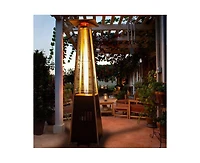 42000 Btu Outdoor Black Pyramid Patio Heater with Cover