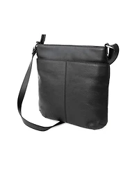 Ladies Leather Top Zipper Crossbody Bag