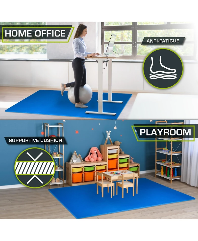 Exercise Puzzle Mat 3/4-in, 96 Sq Ft - 24 Tiles